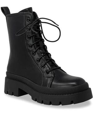 In Touch Footwear Virgo Lugged Combat Boot - Black