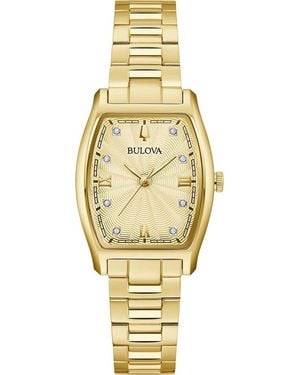 Bulova Tonneau Diamond Accent Bracelet Watch, 26Mm - Metallic