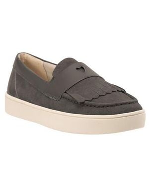 Revitalign Malibu Kiltie Leather Slip-On Sneaker - Gray