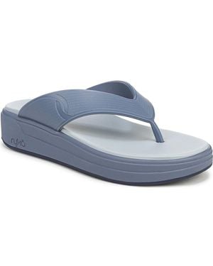 Ryka Viv Platform Thong Sandal - Blue