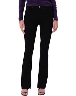 Agolde Ingram High Waist Split Hem Skinny Jeans - Black