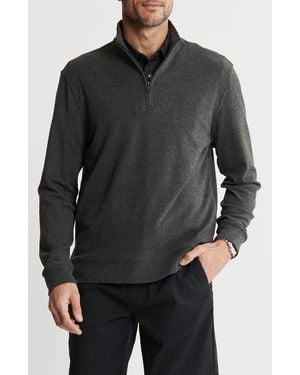 Jachs New York Dongan Ultrasoft Quarter Zip Pullover - Black