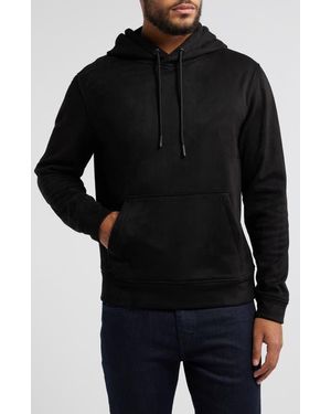 Robert Barakett Sidewinder Faux Suede Hoodie - Black