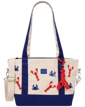 C&C California Lobster & Crab Tote Bag - White