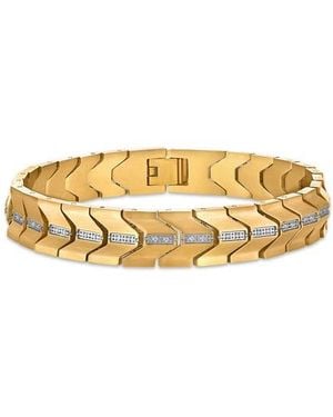 Esquire Diamond Accent Chevron Chain Bracelet - Metallic