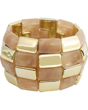 Panacea Beaded Stretch Bracelet - Metallic