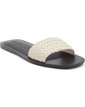 Madewell The Cora Woven Slide Sandal - Gray