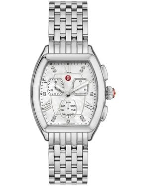 Michele Releve Diamond Bracelet Watch, 45Mm - Gray
