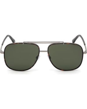 Tom Ford Benton 58Mm Geometric Sunglasses - Brown