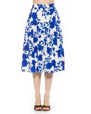 Alexia Admor Maya Midi Skirt - Blue