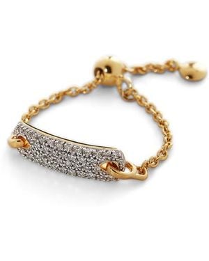 Monica Vinader Havana Adjustable Diamond Friendship Bracelet - Metallic