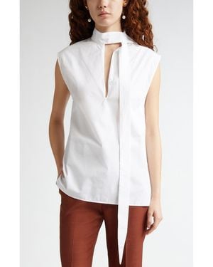 BITE STUDIOS Organic Cotton Scarf Top - White