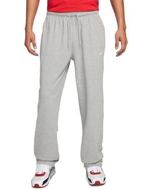 Nike Club Fleece Open Hem Pants - Gray