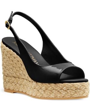 Stuart Weitzman Island Espadrille Wedge Sandal - Black