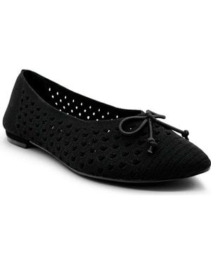 Chelsea Crew Ferry Open Knit Ballet Flat - Black