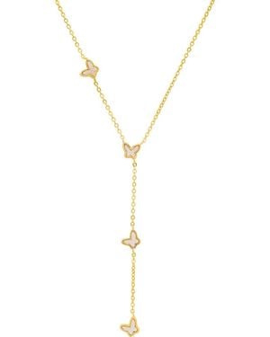 Queen Jewels Mother Of Pearl Y-Drop Necklace - Metallic