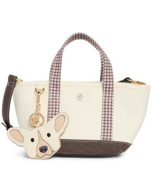 Nanette Lepore Small Convertible Denim Twill Satchel With Accessories - Natural