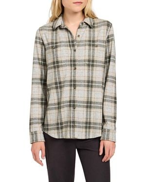 Faherty Legend Plaid Shirt - Gray
