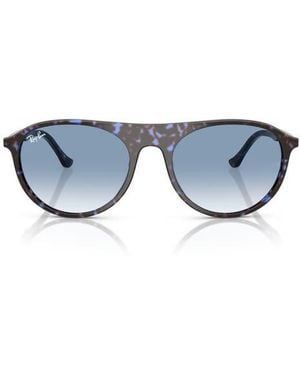 Ray-Ban 59Mm Gradient Round Sunglasses - Blue