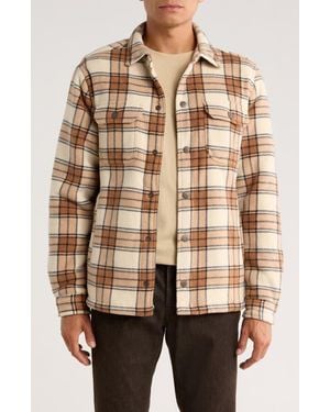 Rainforest Edgewood Plaid Bonded Fleece & Faux Shearling Jacket - Natural