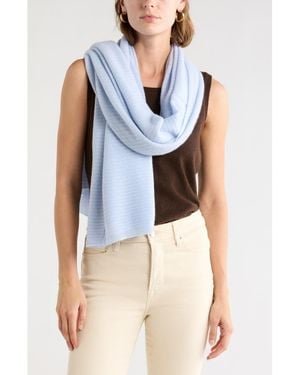 Nordstrom Cashmere Rib Scarf - Blue