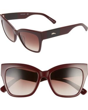 Longchamp Heritage 53Mm Gradient Cat Eye Sunglasses - Brown