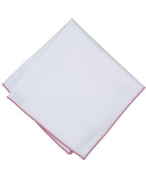 Original Penguin Solid Pocket Square With Contrast Trim - White