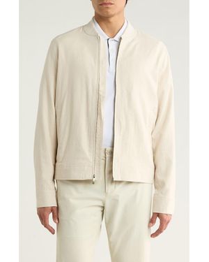 Nordstrom Linen Blend Bomber - Natural