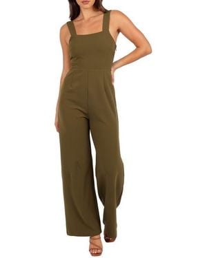 Petal & Pup Hyatt Square Neck Sleeveless Jumpsuit - Green