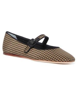 Loeffler Randall Ginger Woven Raffia Mary Jane Flat - White