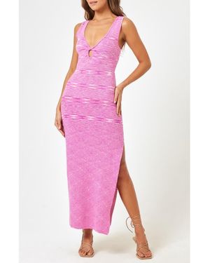 LSPACE Florence Rib Maxi Sweater Dress - Pink