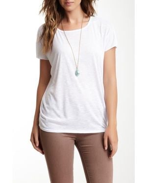 Go Couture Scoop Neck T-Shirt - White