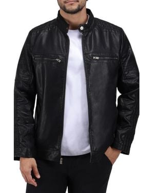 Xray Jeans Faux Leather Moto Jacket - Black