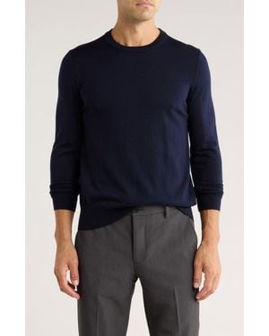 Brooks Brothers Wool Crewneck Sweater - Blue