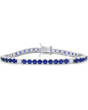 Chloe and Madison Cz Tennis Bracelet - Blue