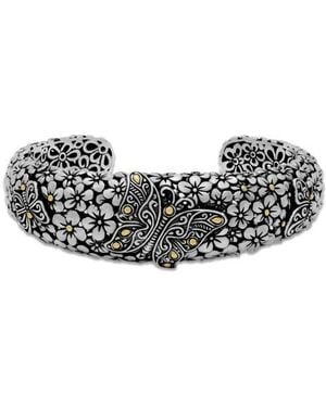 Samuel B. Butterfly Filigree Two-Tone Cuff Bracelet - Black