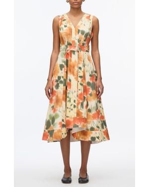 3.1 Phillip Lim Blurred Marigold Print Cotton Dress - Multicolor