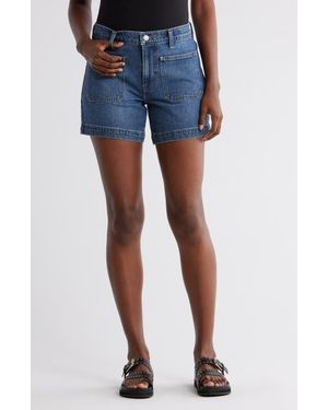 Lucky Brand '90S Patch Pocket Midi Shorts - Blue