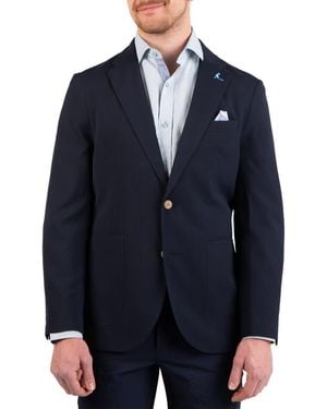 Tailorbyrd Textured Stripe Seersucker Sport Coat - Blue