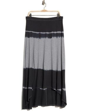 Go Couture Slit Maxi Skirt - Gray