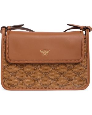 MCM Himmel Lauretos Coated Canvas Crossbody Bag - Brown