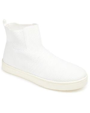 Journee Collection Journee Kody High Top Knit Slip-On Sneaker - White