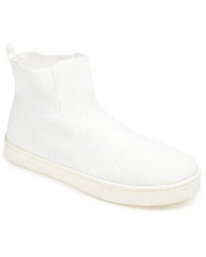 Journee Collection Journee Kody High Top Knit Slip-On Sneaker - White