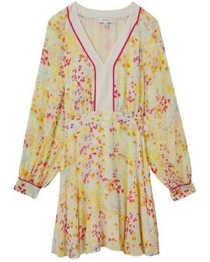 Reiss Molly Buttercup Long Sleeve Dress - White