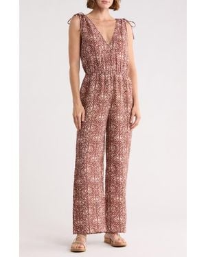 Faherty Jules Shoulder Tie Jumpsuit - Multicolor