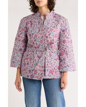 DR2 by Daniel Rainn Quilted Wrap Jacket - Red