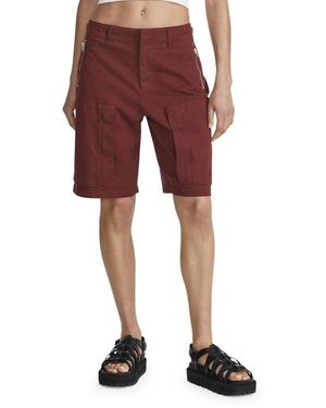 Rag & Bone Kai Cotton Twill Shorts - Red