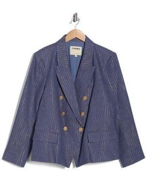 L'Agence Kenzie Double Breasted Blazer - Blue