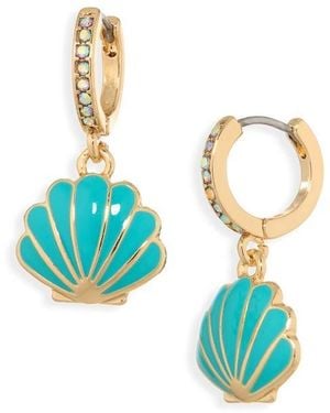 Leith Shell Drop Earrings - Blue