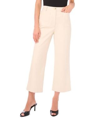 Vince Camuto Patch Pocket Faux Leather Pants - Natural